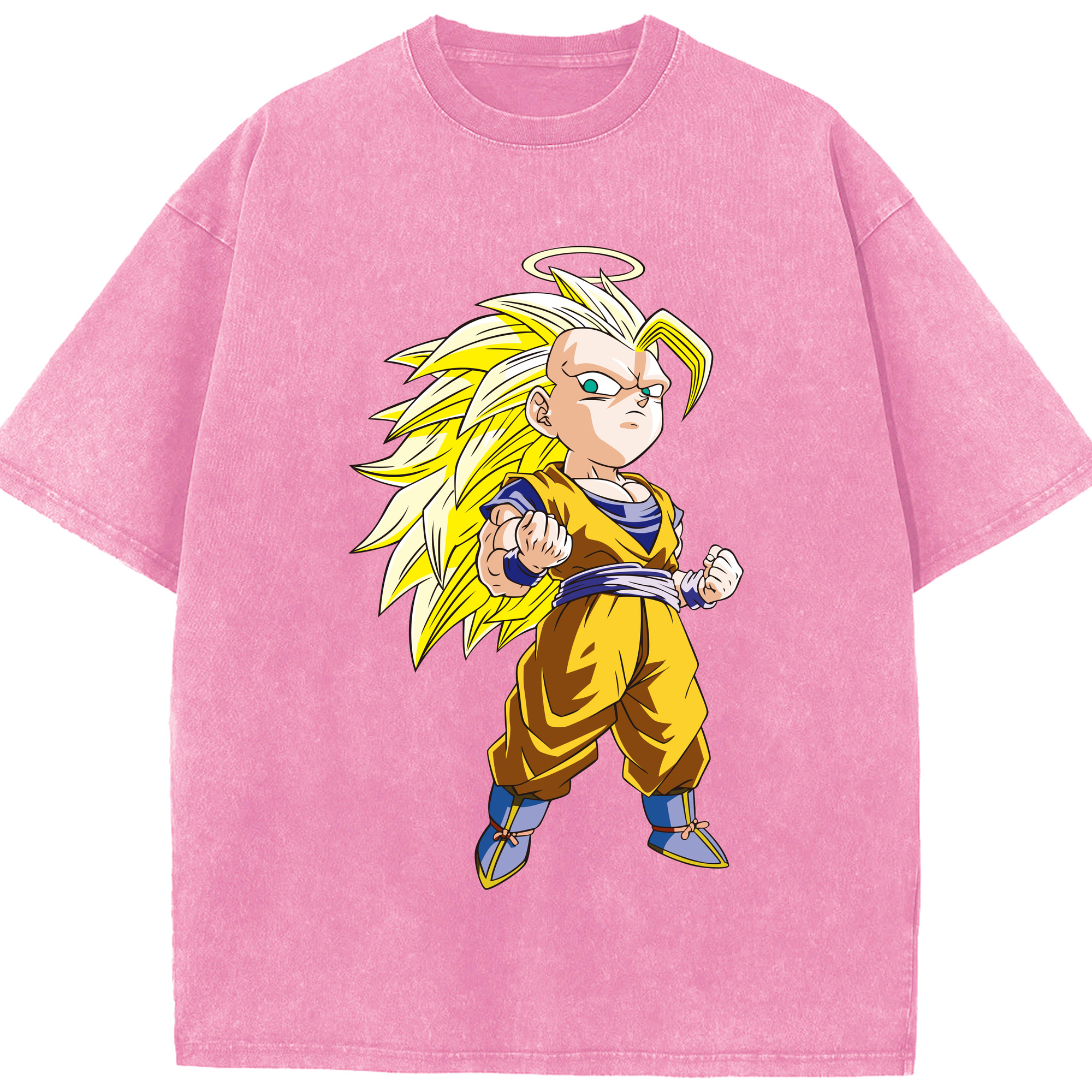 （画像用） ドラゴンボール 孫悟空（そん ごくう）Son Goku カカロット DRAGON BALL Kakarotto 綿100% ヴィンテージ風 半袖Tシャツ（フロントプリント）